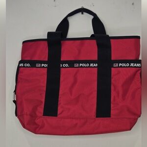 Polo by Ralph Lauren Red and Black Tote